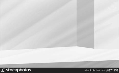 3d Grey Background product display podium scene with shadow platform,Empty Studio background with podium stand,Vector Stage showcase display on white background for Spring,Summer Cosmetic Sale Product