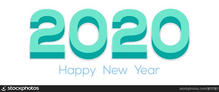 3d Happy New Year Logo. 2020 logo design. Happy New Year Text Design. Template cover 2020 year in flat design. Eps10. 3d Happy New Year Logo. 2020 logo design. Happy New Year Text Design. Template cover 2020 year in flat design