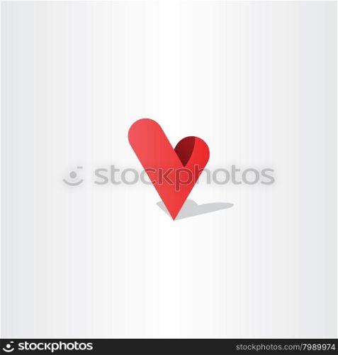 3d heart letter v logo vector design icon love