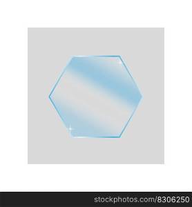 3d hexagonal glass plate for web design. Mockup display. Web banner. Vector illustration. EPS 10.. 3d hexagonal glass plate for web design. Mockup display. Web banner. Vector illustration.