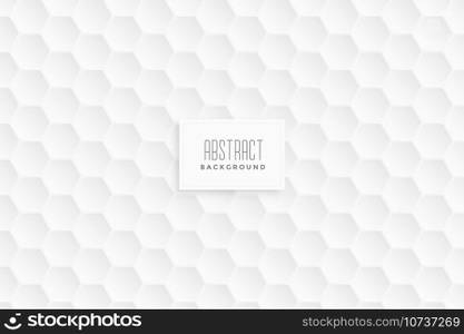 3d hexagonal white pattern background