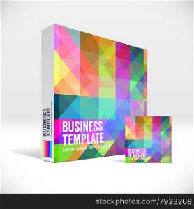 3D Identity packaging box with abstract colorful pattern