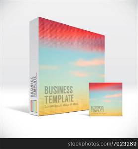 3D Identity packaging box with abstract sky cover