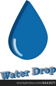 3d image of water drop icon logo vector design