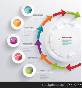 3D Infographic. Can be used for number options, workflow layout, diagram, web design.