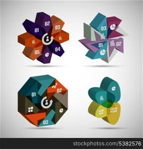 3d infographic shapes modern templates