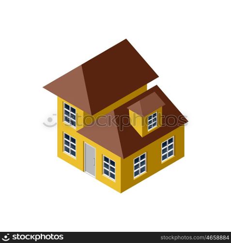 3D Isometric Isolated Vector House