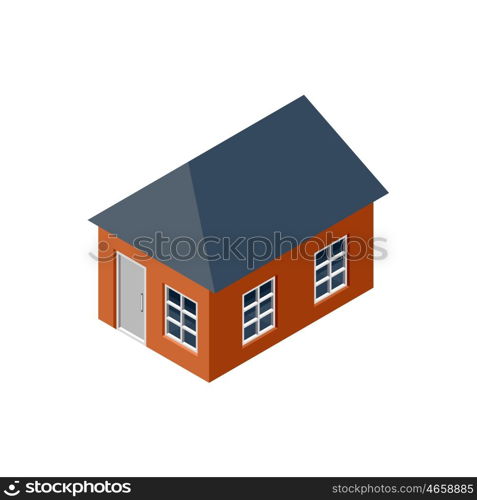 3D Isometric Isolated Vector House