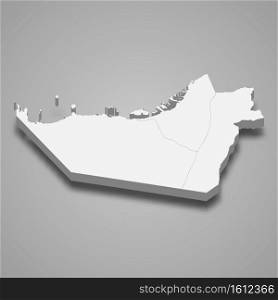 3d isometric map of Abu Dhabi is a Emirate of United Arab Emirates, vector illustration. 3d isometric map of Abu Dhabi is a Emirate of United Arab Emirat