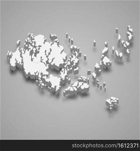 3d isometric map of Aland is a region of Finland, vector illustration. 3d isometric map of Aland is a region of Finland