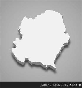 3d isometric map of ’Asir is a Region of Saudi Arabia, vector illustration. 3d isometric map of ’Asir is a Region of Saudi Arabia