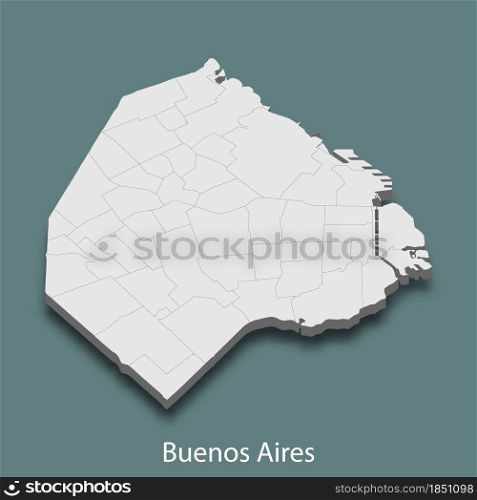 3d isometric map of Buenos Aires is a city of Argentina, vector illustration. 3d isometric map of Buenos Aires is a city of Argentina