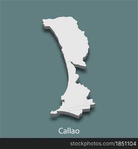 3d isometric map of Callao is a city of Peru, vector illustration. 3d isometric map of Callao is a city of Peru