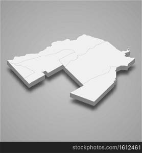 3d isometric map of Islamabad Capital Territory is a province of Pakistan, vector illustration. 3d isometric map of Islamabad is a province of Pakistan