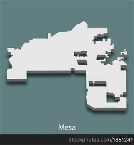 3d isometric map of Mesa is a city of United States, vector illustration. 3d isometric map of Mesa is a city of United States