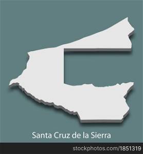 3d isometric map of Santa Cruz de la Sierra is a city of Bolivia, vector illustration. 3d isometric map of Santa Cruz de la Sierra is a city of Bolivia