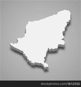 3d isometric map of Somogy is a county of Hungary, vector illustration. 3d isometric map of Somogy is a county of Hungary