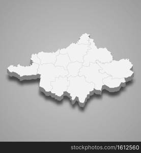 3d isometric map of Szabolcs-Szatmar-Bereg is a county of Hungary, vector illustration. 3d isometric map of Szabolcs-Szatmar-Bereg is a county of Hungar