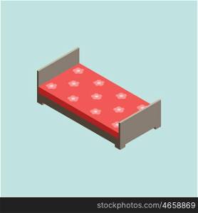 3D isometric vector bed