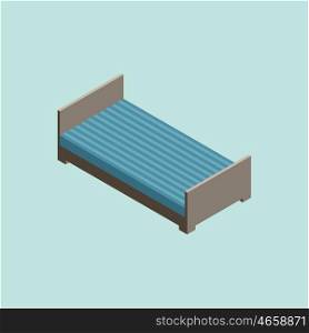 3D isometric vector bed