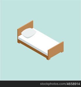 3D isometric vector bed