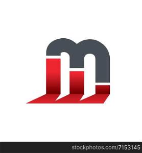 3D Letter M Vector Logo Design.