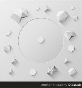 3D Low Polygon Geometry Abstract Background, Vector Illustration.
