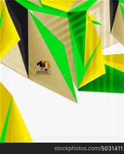 3d modern triangle low poly abstract geometric vector. 3d modern triangle low poly abstract shape, geometric vector