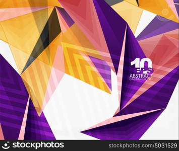 3d modern triangle low poly abstract geometric vector. 3d modern triangle low poly abstract shape, geometric vector