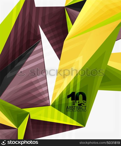 3d modern triangle low poly abstract geometric vector. 3d modern triangle low poly abstract shape, geometric vector