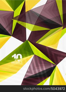 3d modern triangle low poly abstract geometric vector. 3d modern triangle low poly abstract shape, geometric vector