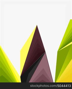 3d modern triangle low poly abstract geometric vector. 3d modern triangle low poly abstract shape, geometric vector