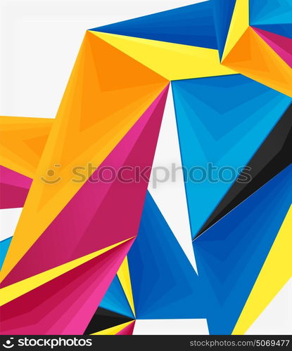 3d modern triangle low poly abstract geometric vector. 3d modern triangle low poly abstract shape, geometric vector