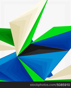 3d modern triangle low poly abstract geometric vector. 3d modern triangle low poly abstract shape, geometric vector