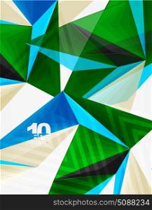 3d modern triangle low poly abstract geometric vector. 3d modern triangle low poly abstract shape, geometric vector