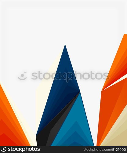 3d modern triangle low poly abstract geometric vector. 3d modern triangle low poly abstract shape, geometric vector