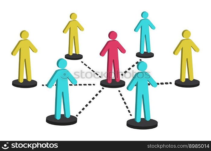 3d network team men. Partnership technology concept. Vector illustration. EPS 10.. 3d network team men. Partnership technology concept. Vector illustration.