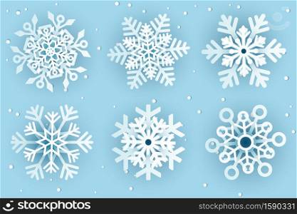 3d papercut decorative snowflakes
