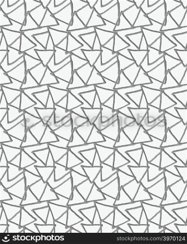 3D perforated triangles. Cut out of paper design.