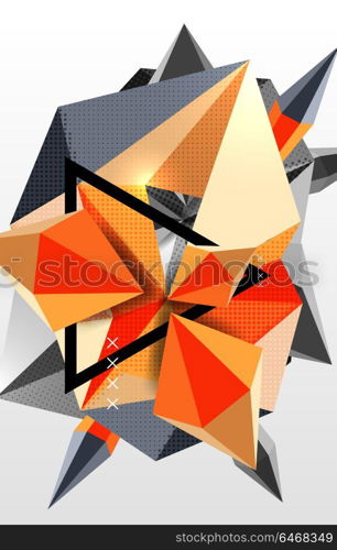 3d polygonal elements abstract background. 3d polygonal elements abstract background, textured vector modern template