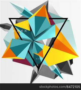 3d polygonal elements abstract background. 3d polygonal elements abstract background, textured vector modern template