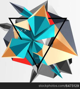 3d polygonal elements abstract background. 3d polygonal elements abstract background, textured vector modern template