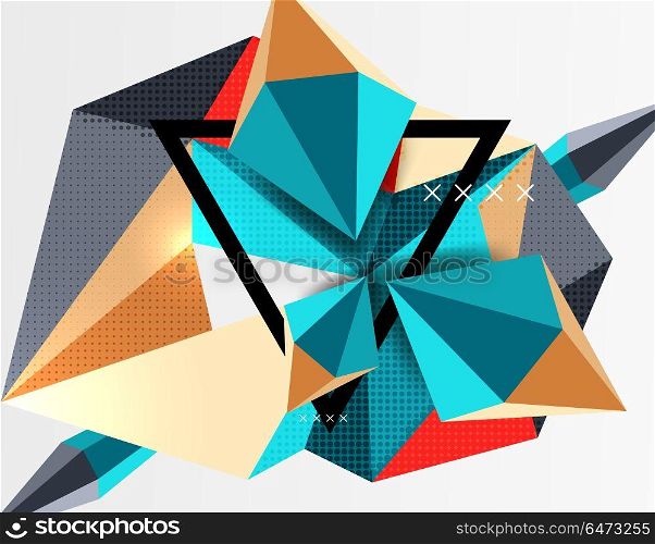 3d polygonal elements abstract background. 3d polygonal elements abstract background, textured vector modern template
