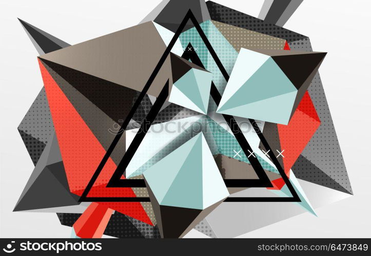 3d polygonal elements abstract background. 3d polygonal elements abstract background, textured vector modern template