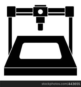 3D printer icon in simple style isolated vector illustration. 3D printer icon simple
