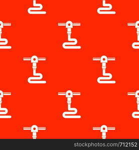 3d printer printing pattern repeat seamless in orange color for any design. Vector geometric illustration. 3d printer printing pattern seamless