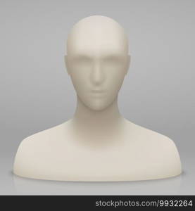 3d realistic mannequin head . Template for your design. 3d mannequin head