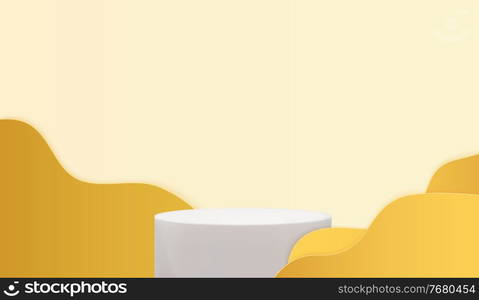 3D Realistic white podium Background. Design Template for Fashion Cosmetics Product. Vector Illustration.. 3D Realistic white podium Background. Design Template for Fashion Cosmetics Product. Vector Illustration