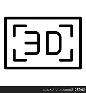 3d reality icon outline vector. Camera angle. View degree. 3d reality icon outline vector. Camera angle