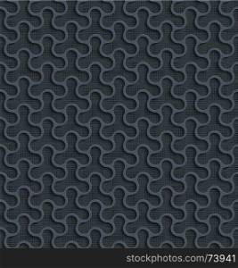 3d Seamless Web Geometric Pattern. Gray Background Of Forms Of A Spinner With Black Dots In The Background. Frame Border Wallpaper. Elegant Repeating Vector Ornament
